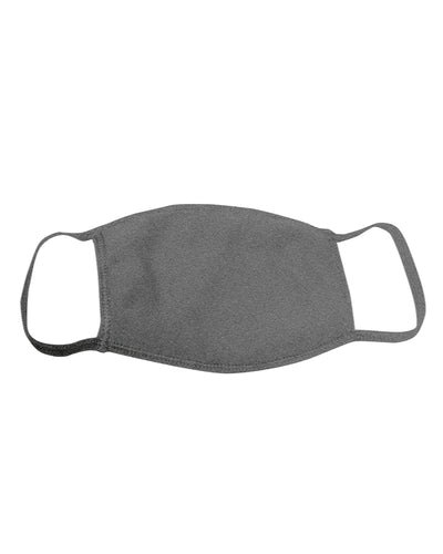 25 Pack - USA-Made 100% Cotton Face Cover - Heather Charcoal