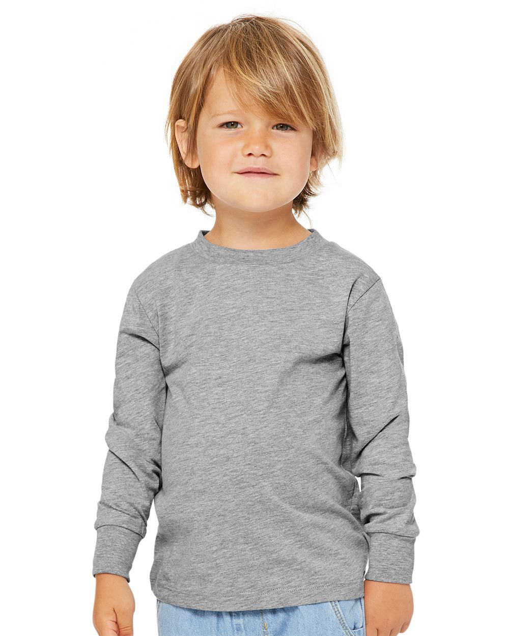 Toddler Jersey Long Sleeve T-Shirt - Heather Athletic