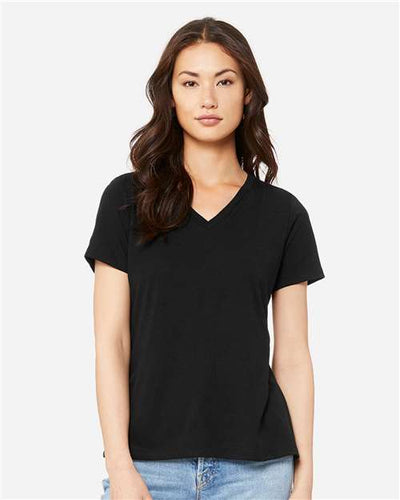 BELLA + CANVAS 6415 Solid Black Triblend — on model front