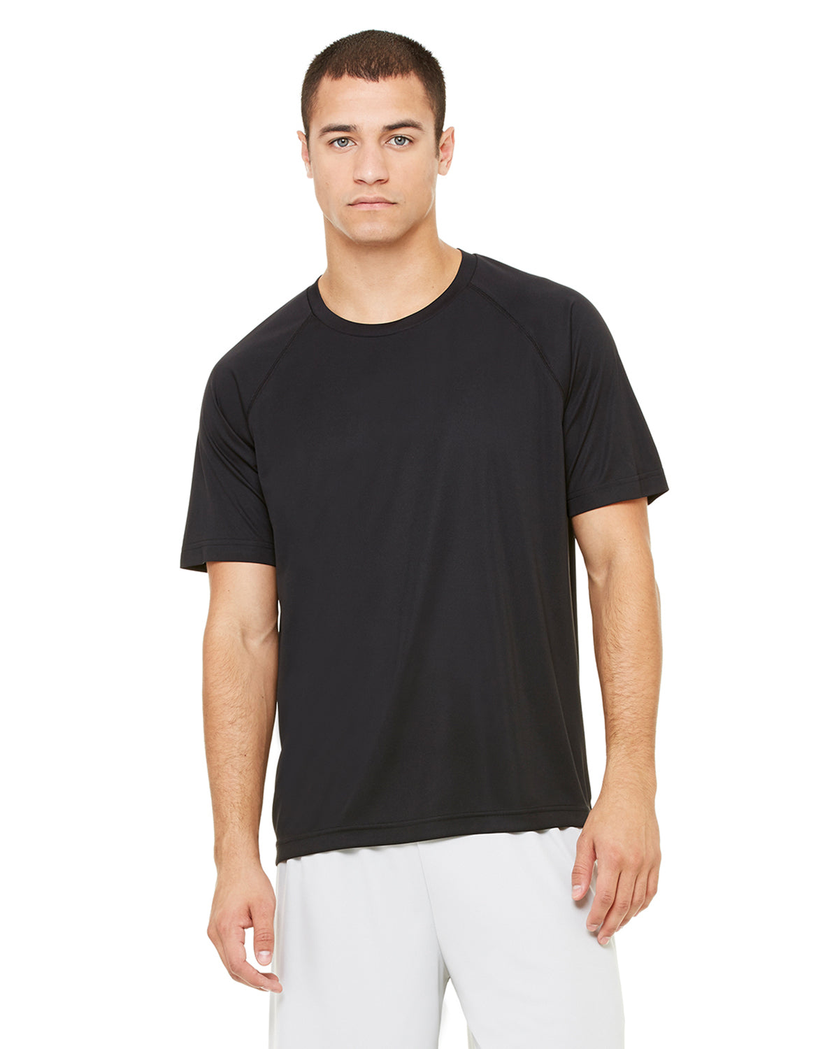 Unisex Performance Short-Sleeve Raglan T-Shirt - Black