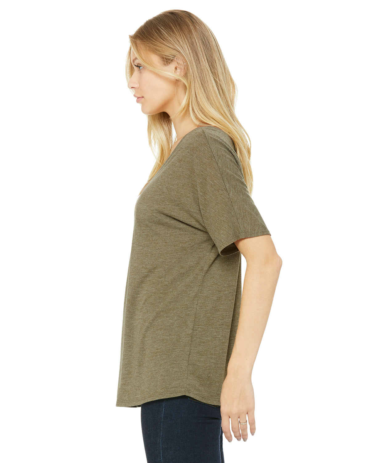 Women's Slouchy T-Shirt - Heather Olive