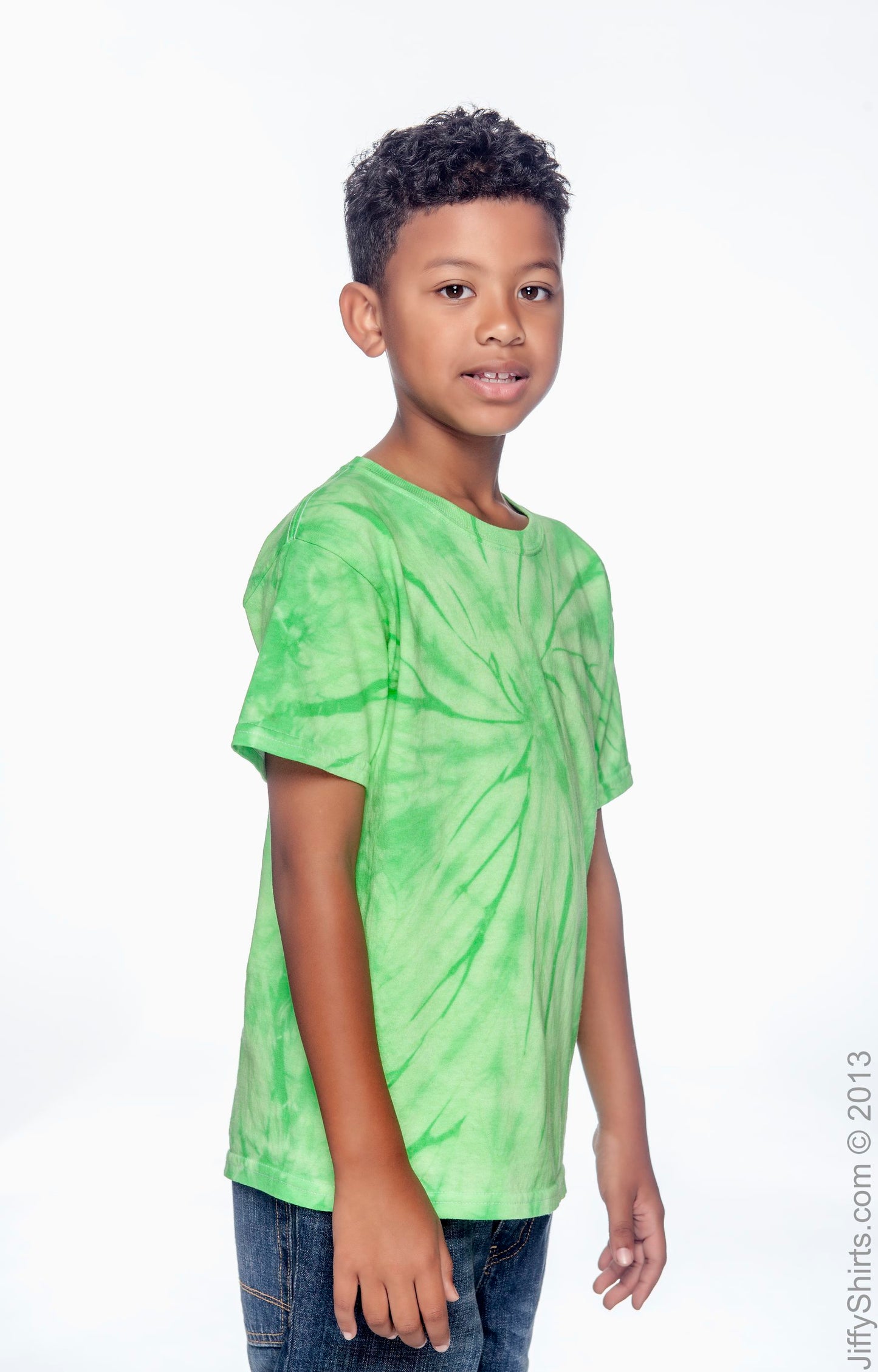Youth 100% Cotton Spider T-Shirt - Spider Lime