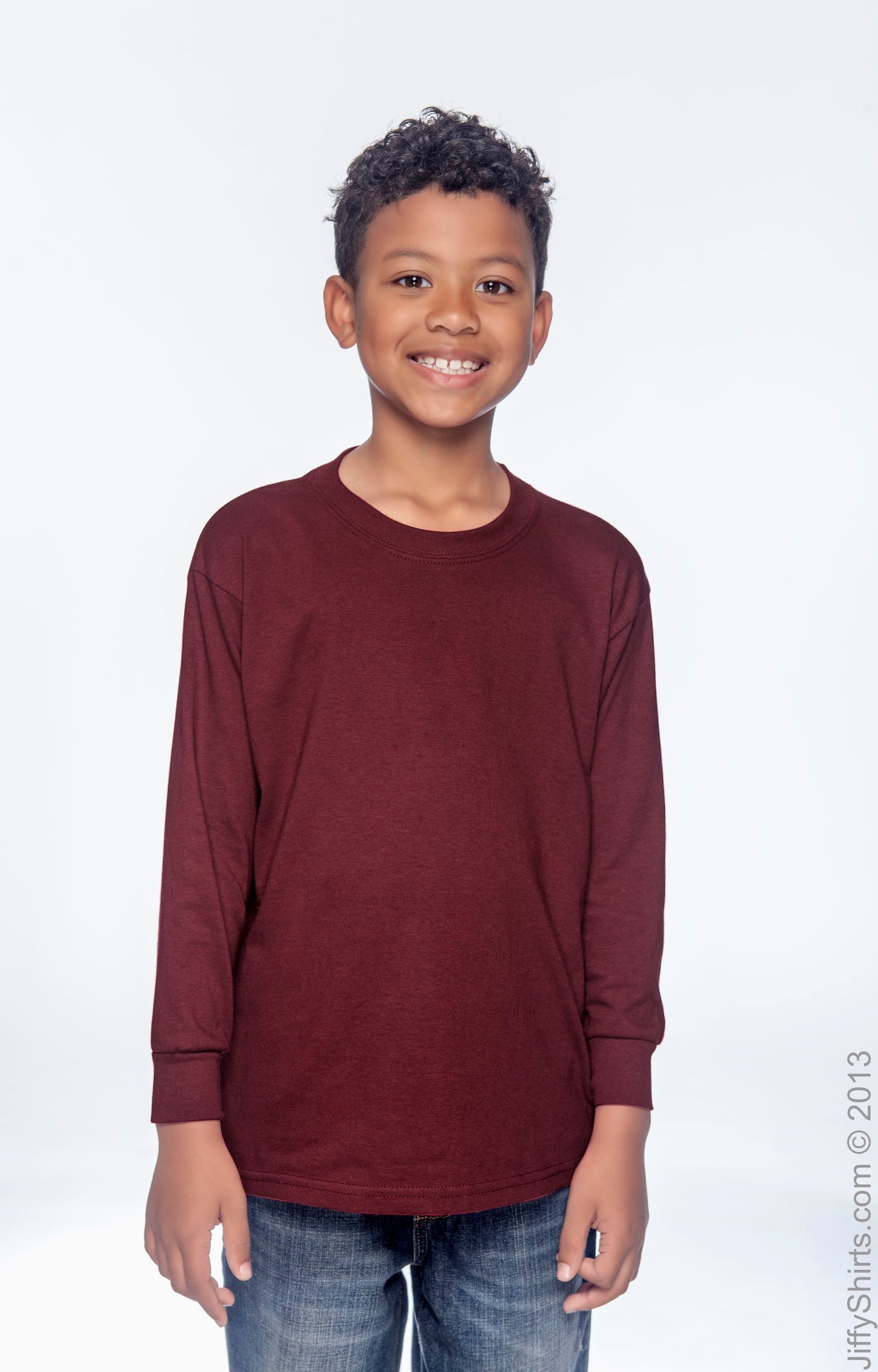 Youth Heavy Cotton™ Long-Sleeve T-Shirt - Garnet