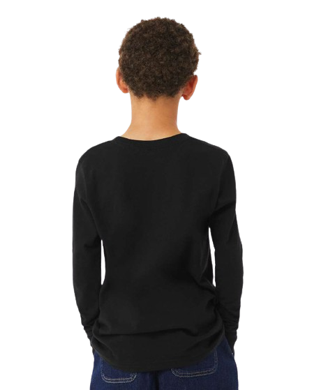 Youth Triblend Long Sleeve Tee - Solid Black Triblend