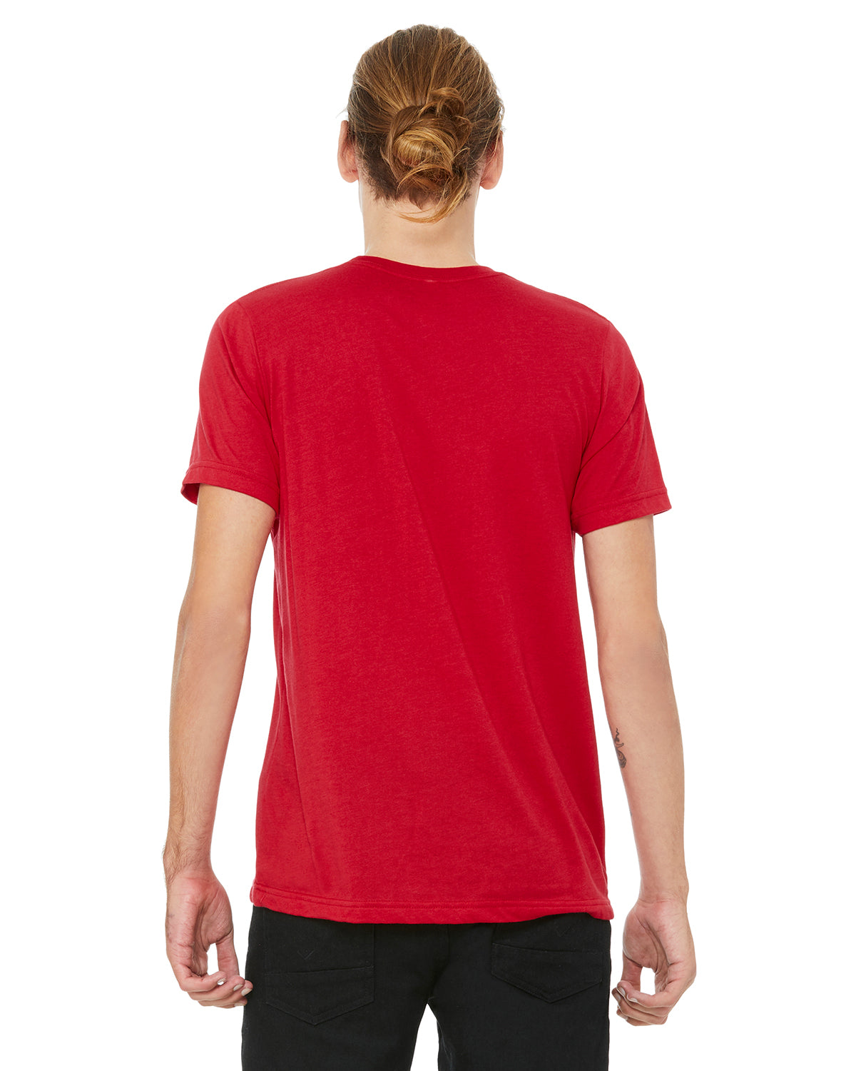 Unisex Poly-Cotton Short-Sleeve T-Shirt - Red