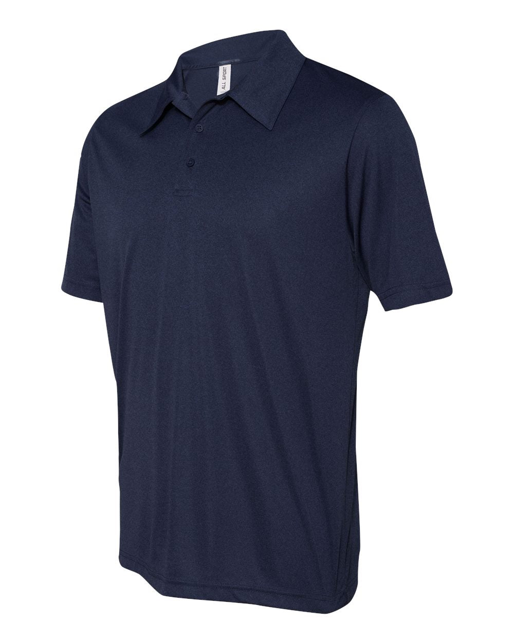 Unisex Performance Three-Button Mesh Polo - Sport Navy