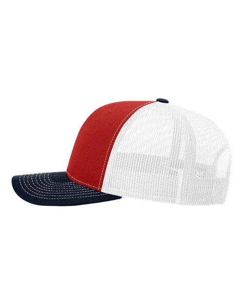 Richardson 112 Red/ White/ Navy — direct side