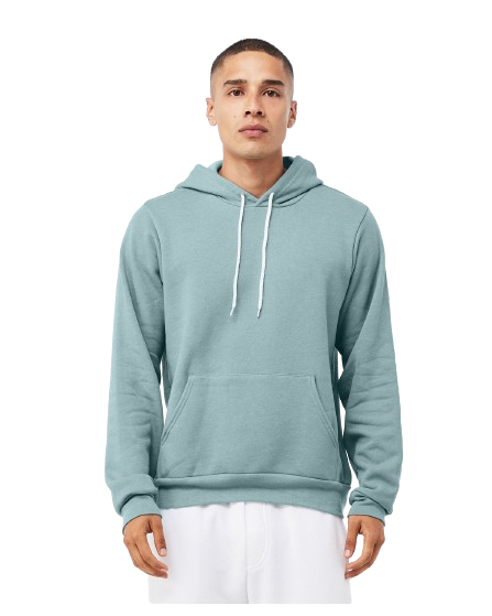 Unisex Sponge Fleece Pullover Hoodie - Heather Blue Lagoon