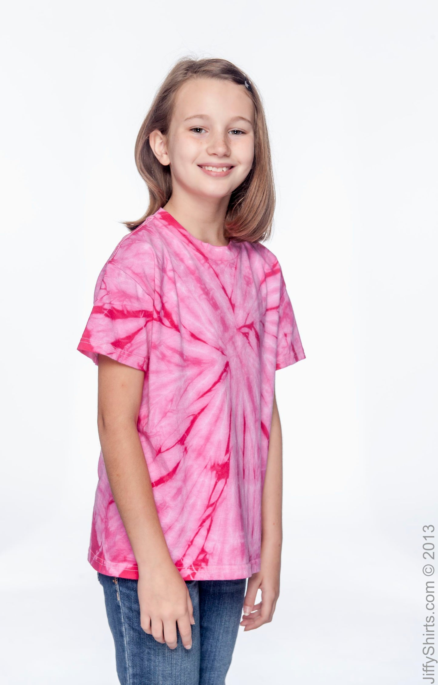 Youth 100% Cotton Spider T-Shirt - Spider Pink