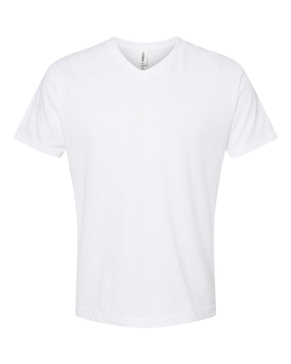 Unisex Poly-Rich V-Neck Tee - White