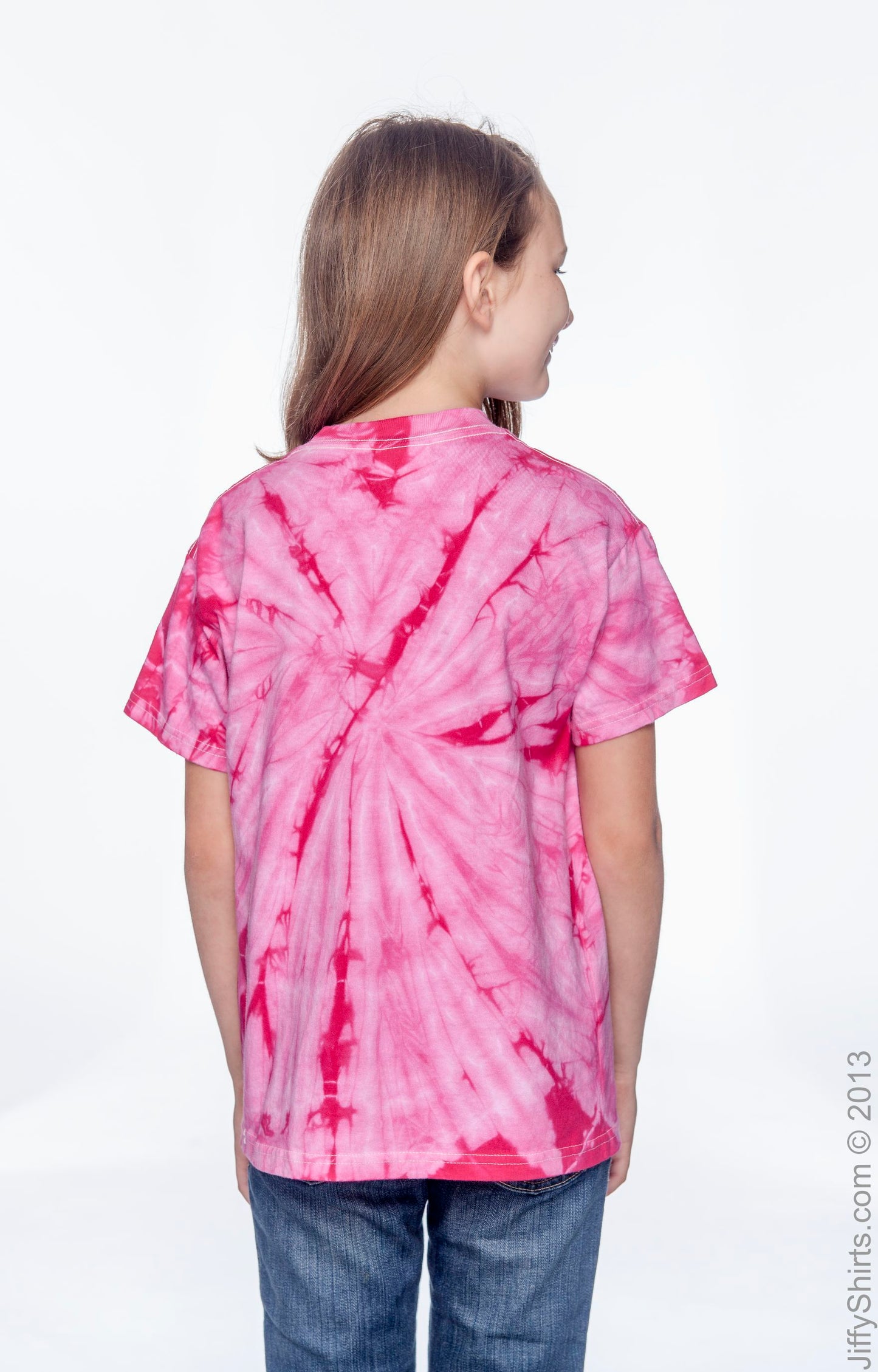 Youth 100% Cotton Spider T-Shirt - Spider Pink