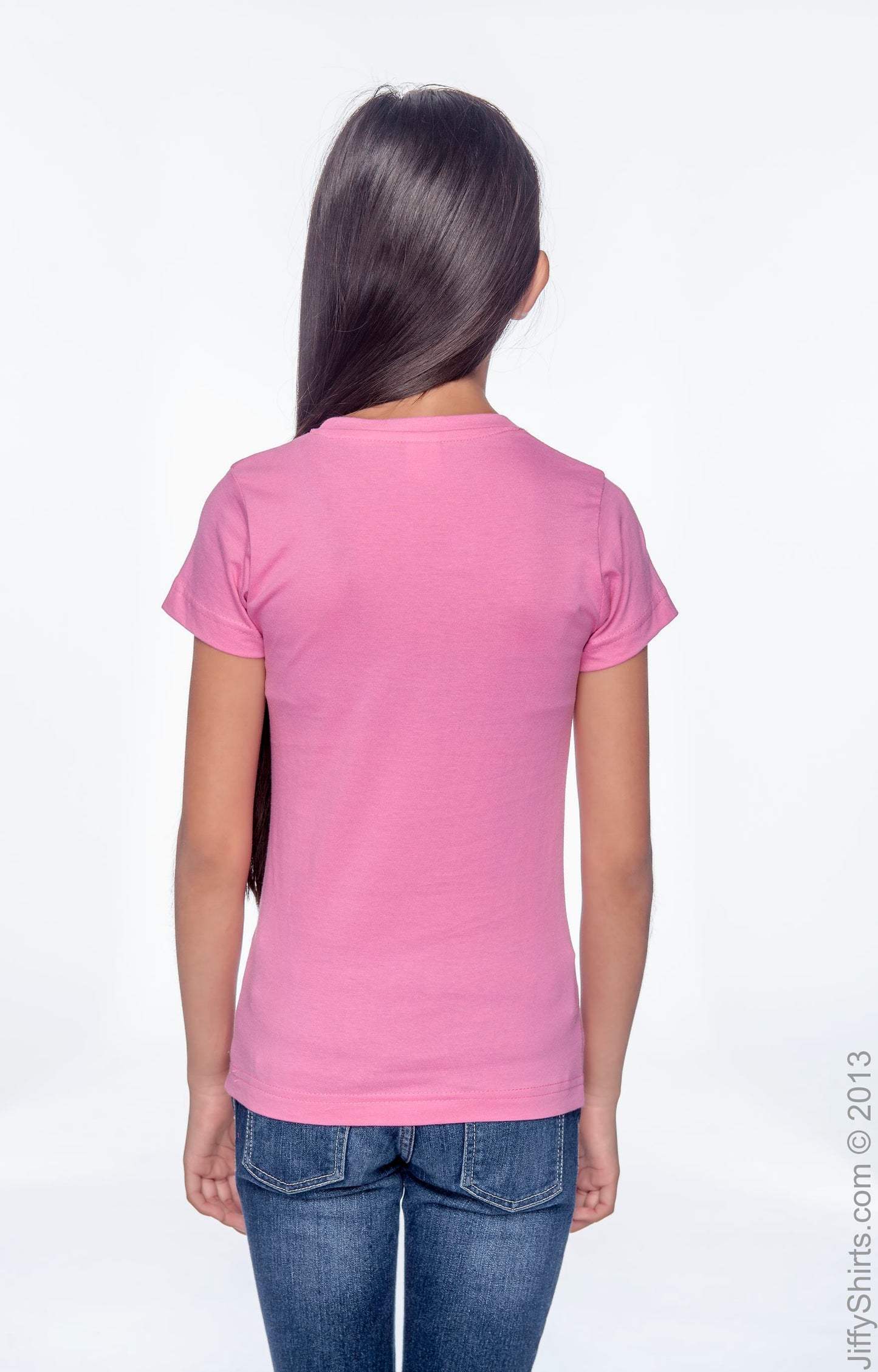 Girls' Fine Jersey T-Shirt - Raspberry