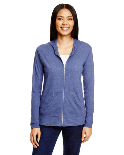 Women's Triblend Full-Zip Jacket - Heather Blue