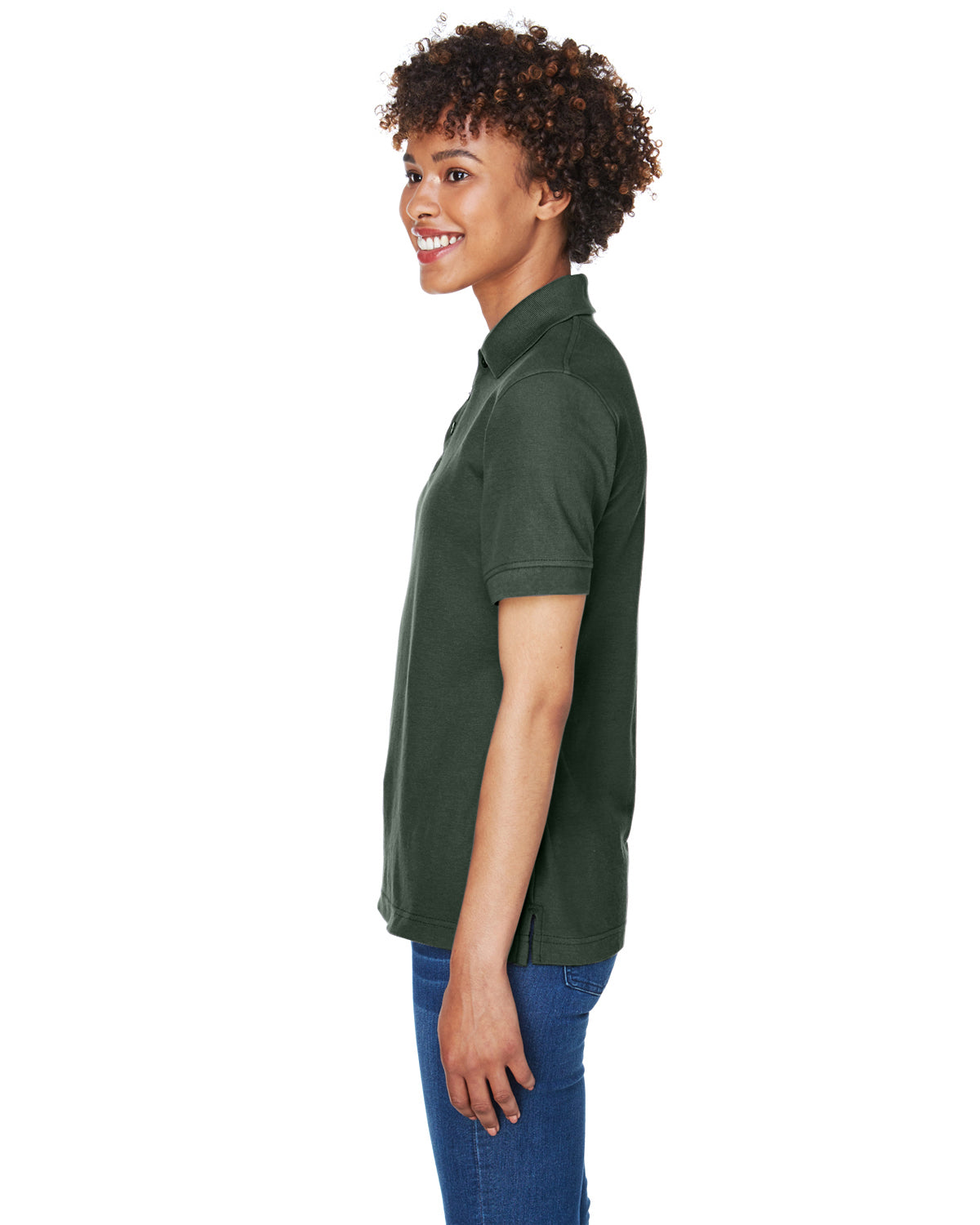 Women's Whisper Piqué Polo - Forest Green