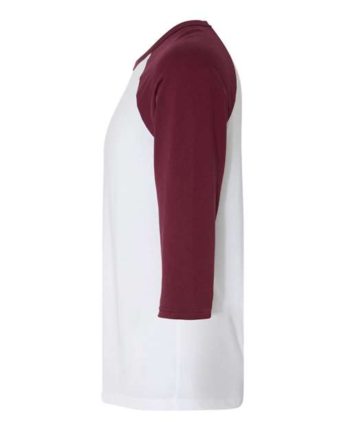 BELLA + CANVAS 3200 White/ Maroon — direct side