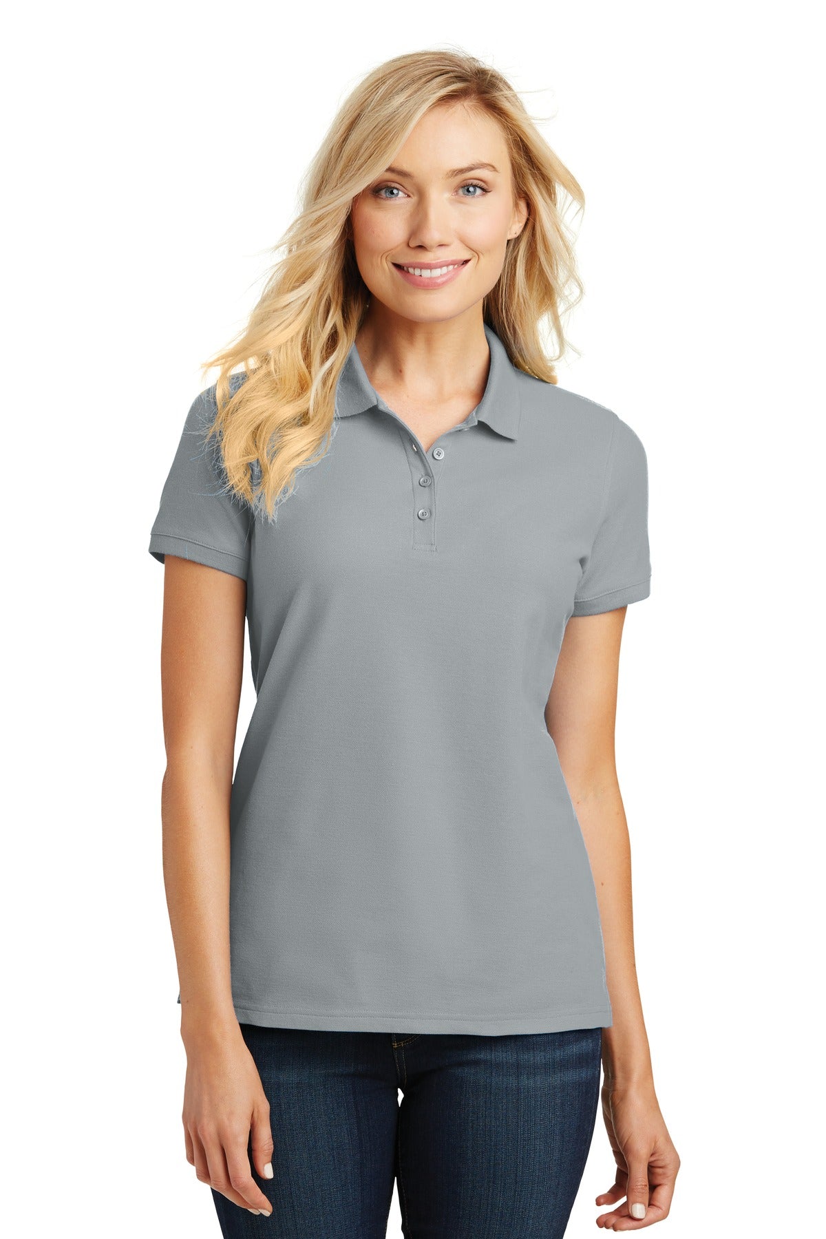 Women's Core Classic Pique Polo - Gusty Gray