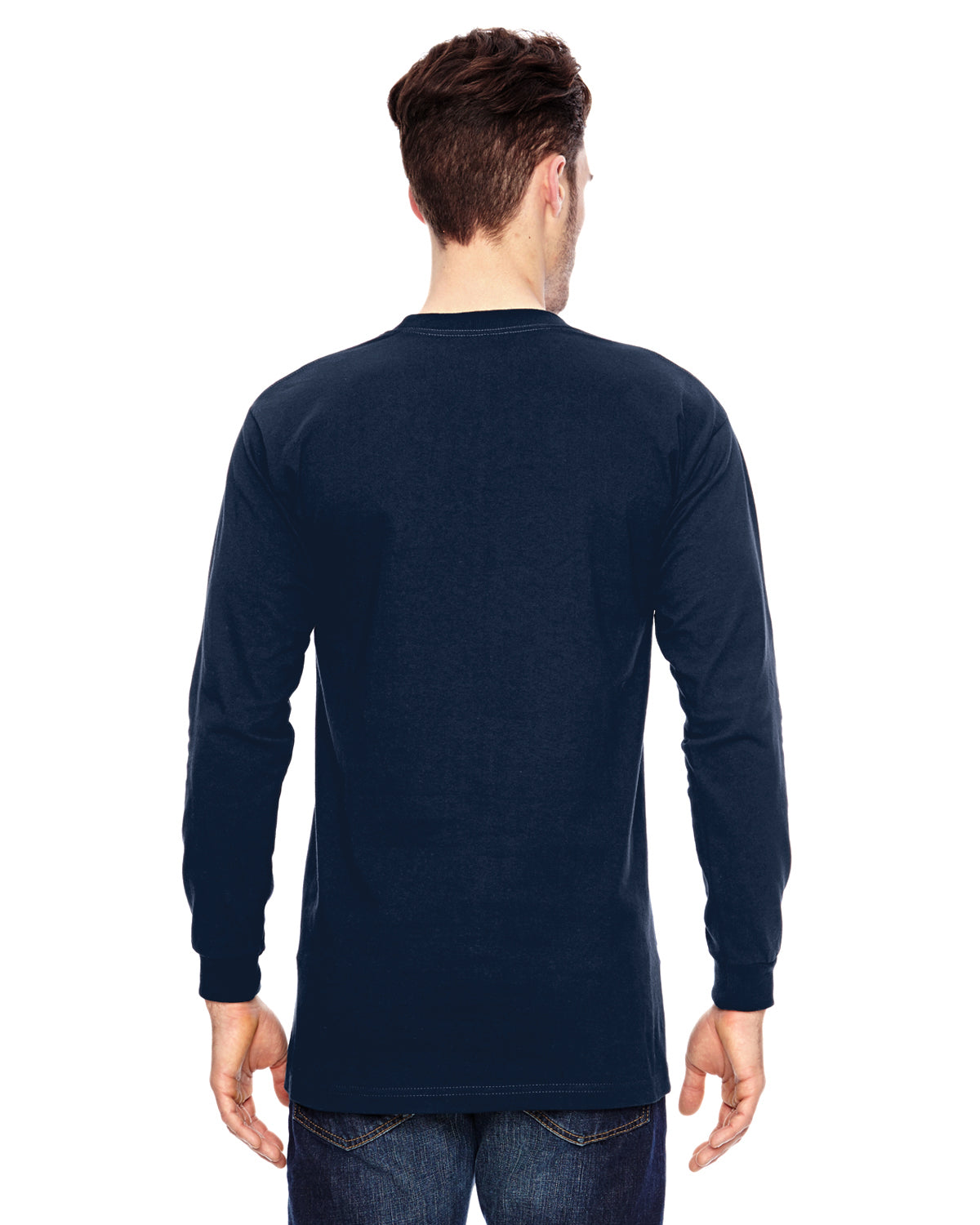 Unisex 100% Cotton Long Sleeve T-Shirt - Navy