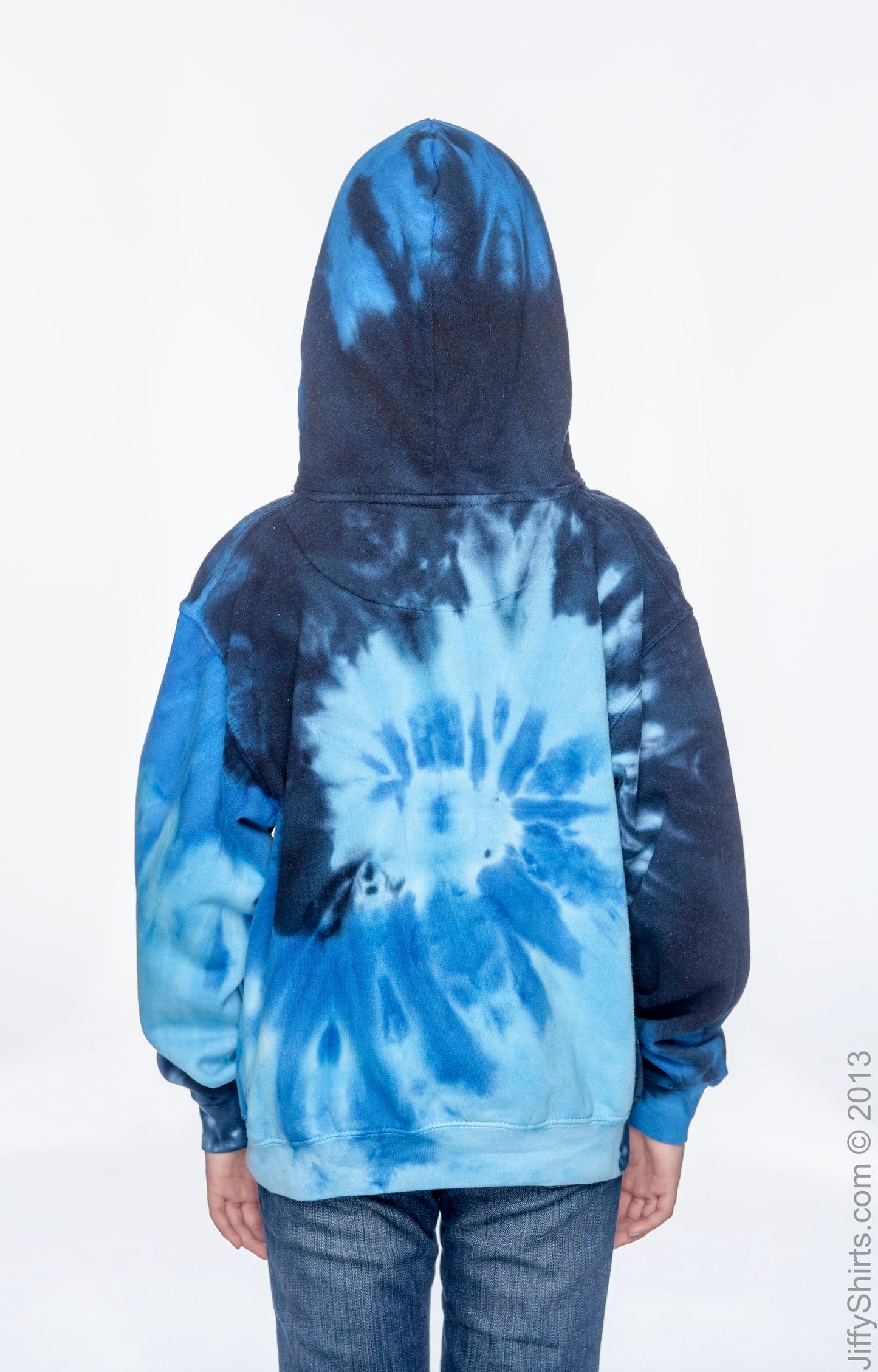 Youth Tie-Dyed Pullover Hoodie - Blue Ocean