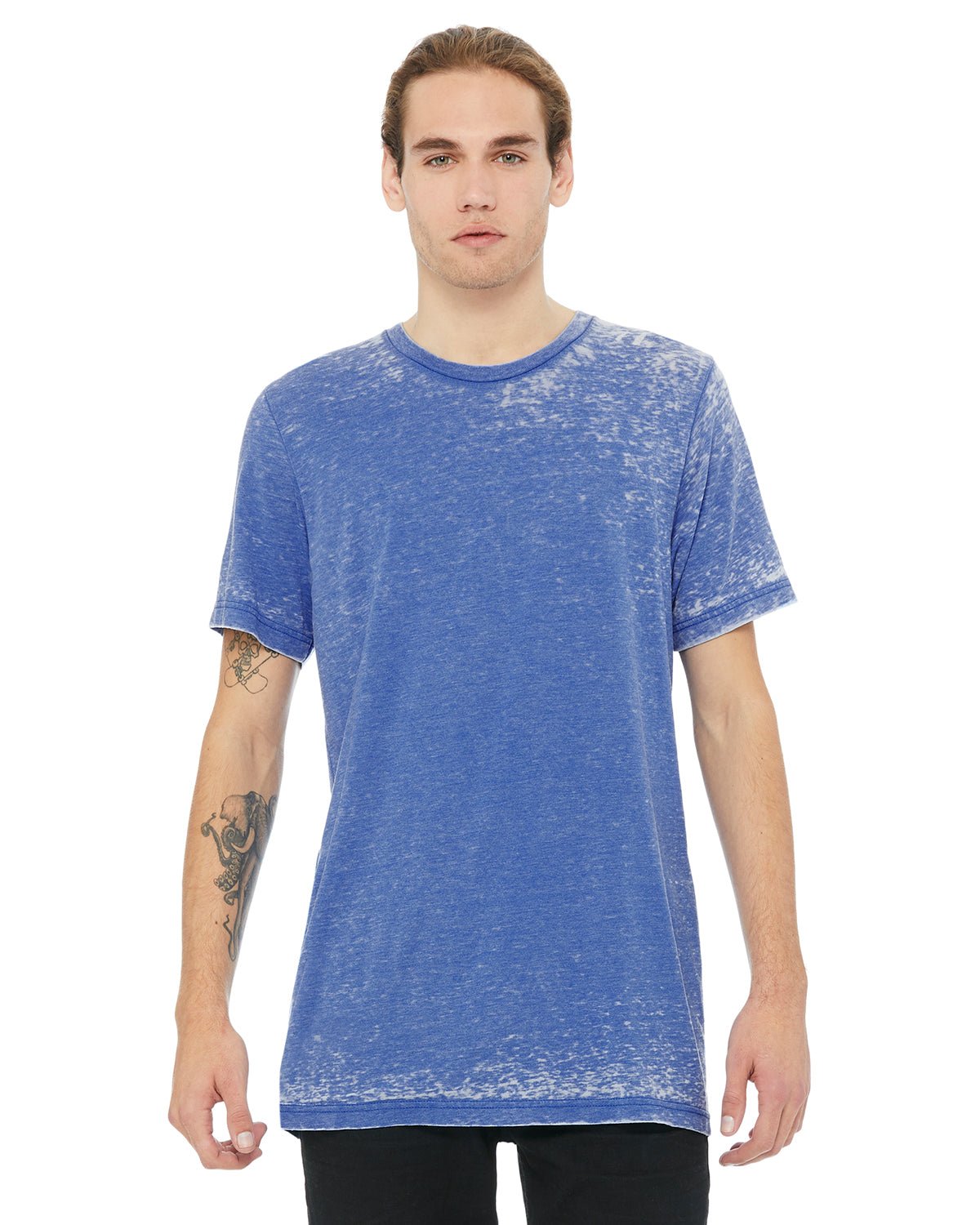 Unisex Poly-Cotton Short-Sleeve T-Shirt - True Royal Acid Wash