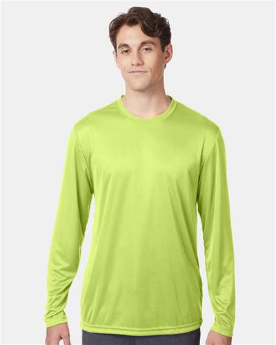 Hanes 482L Safety Green — on model front