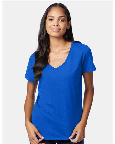 Hanes S04V Deep Royal — on model front