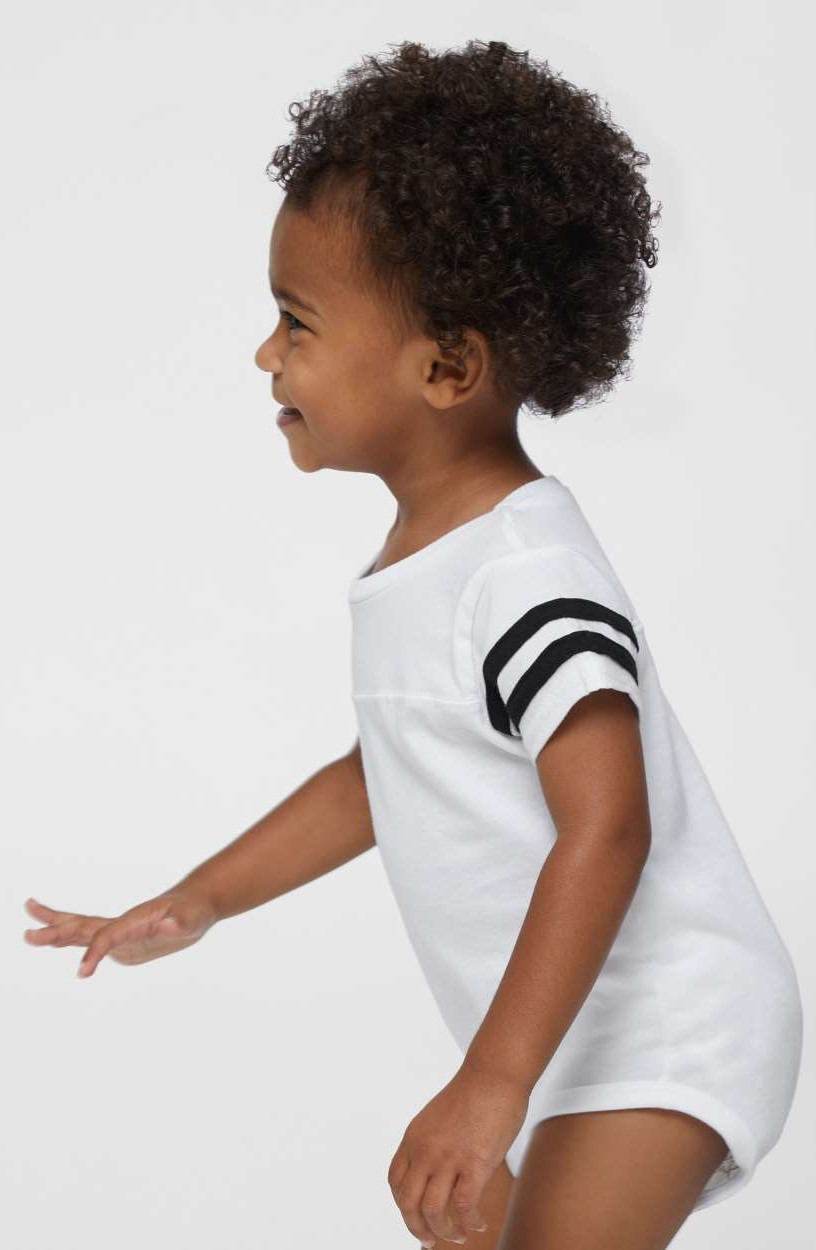 Infant Football Bodysuit - White / Black