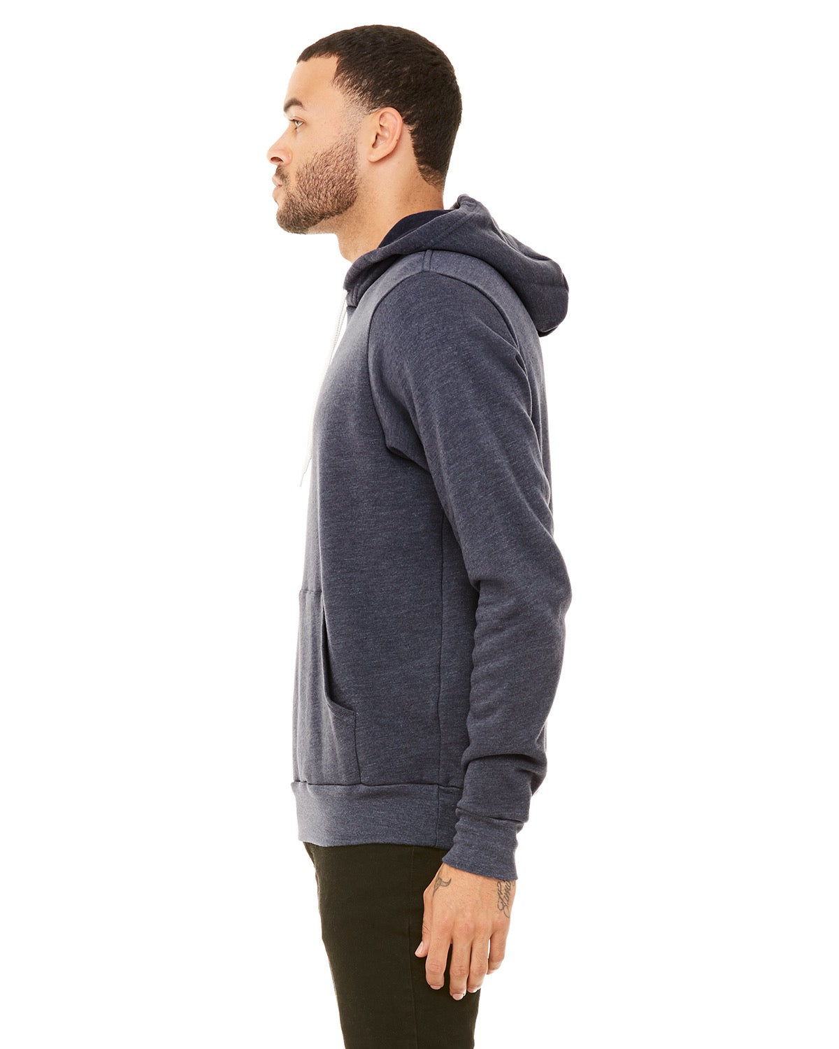 Unisex Sponge Fleece Pullover Hoodie - Heather Navy
