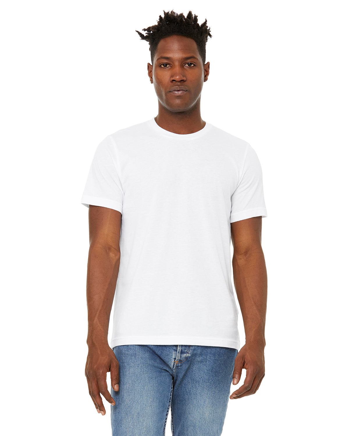 Unisex Sueded T-Shirt - Solid White Blend