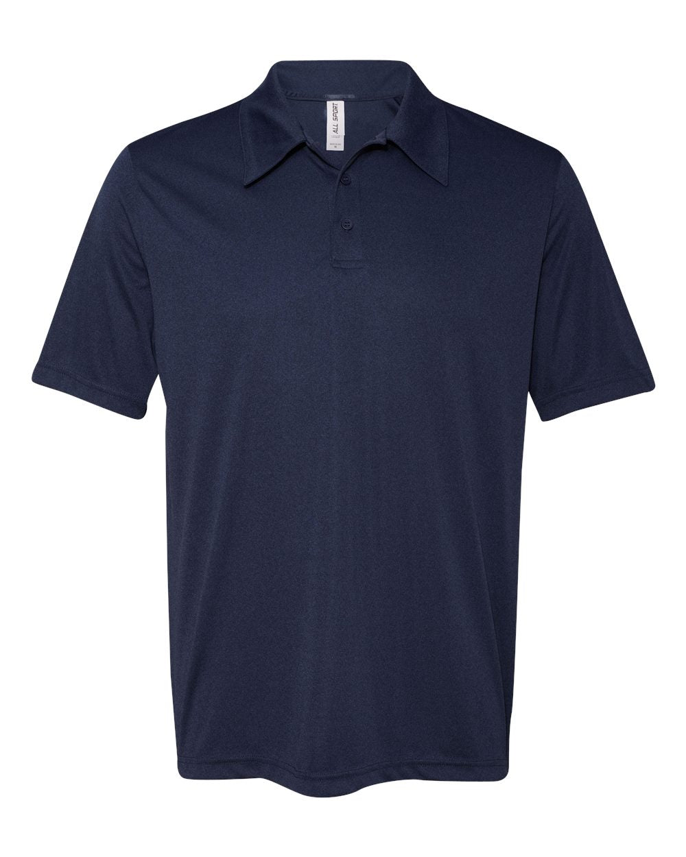 Unisex Performance Three-Button Mesh Polo - Sport Navy