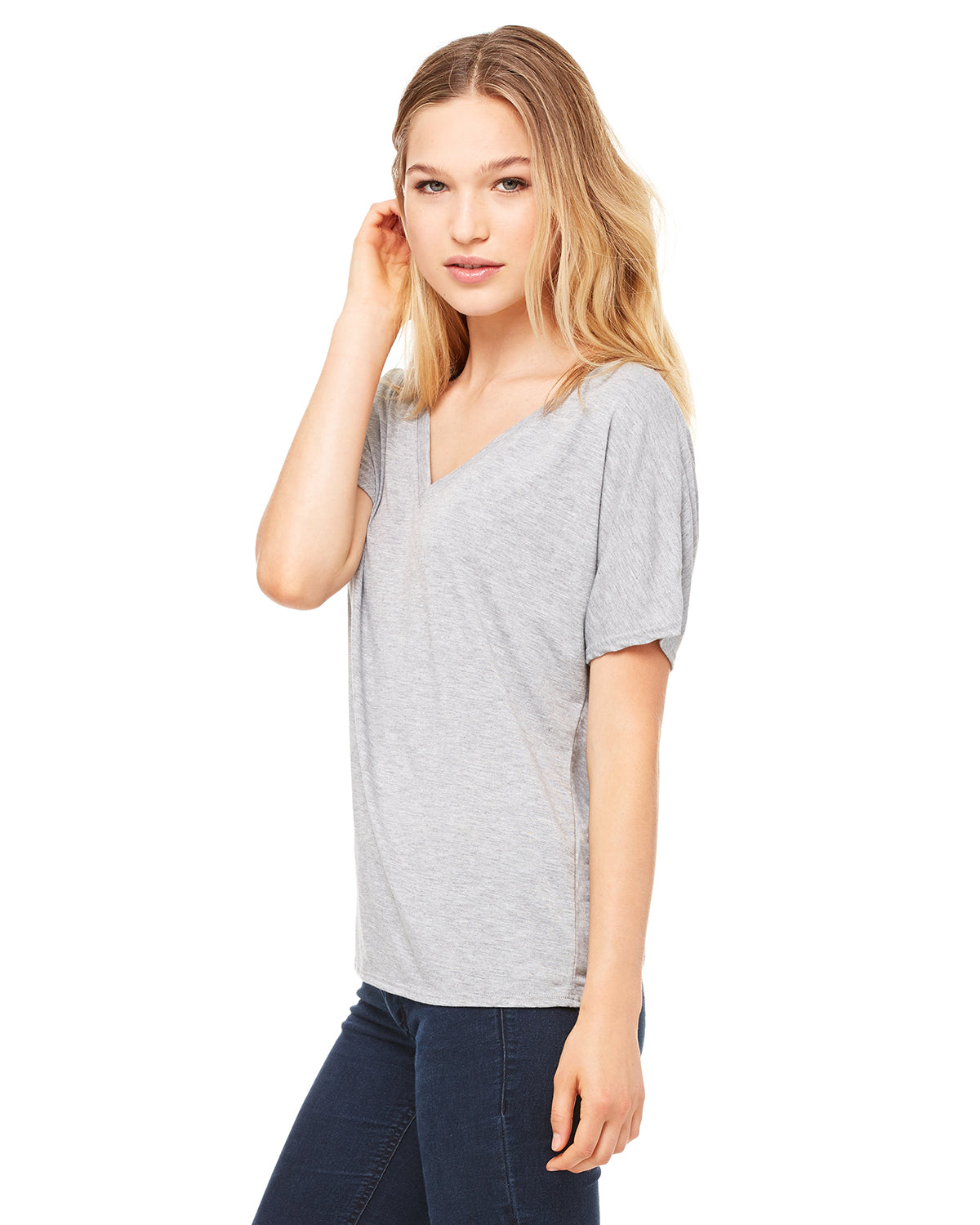 Women's Slouchy V-Neck T-Shirt - Heather Athletic