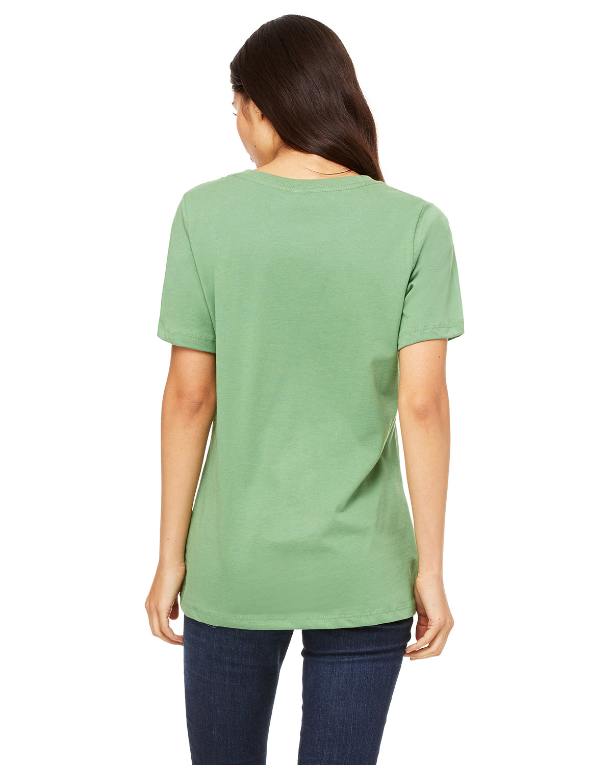 Women's Relaxed Jersey V-Neck T-Shirt - Leaf