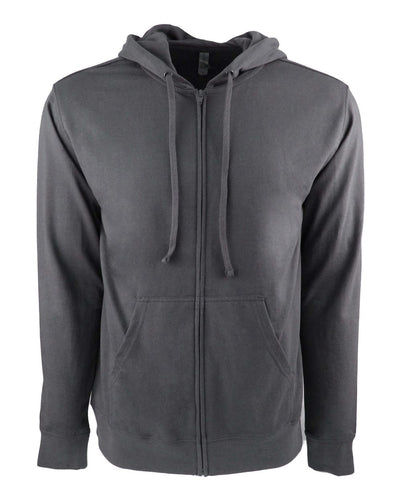 Unisex French Terry Zip Hoodie - Heavy Metal / Heavy Metal