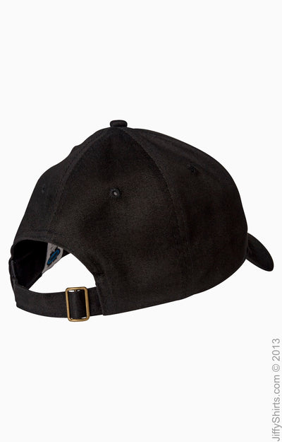 6-Panel Brushed Twill Structured Cap - Black