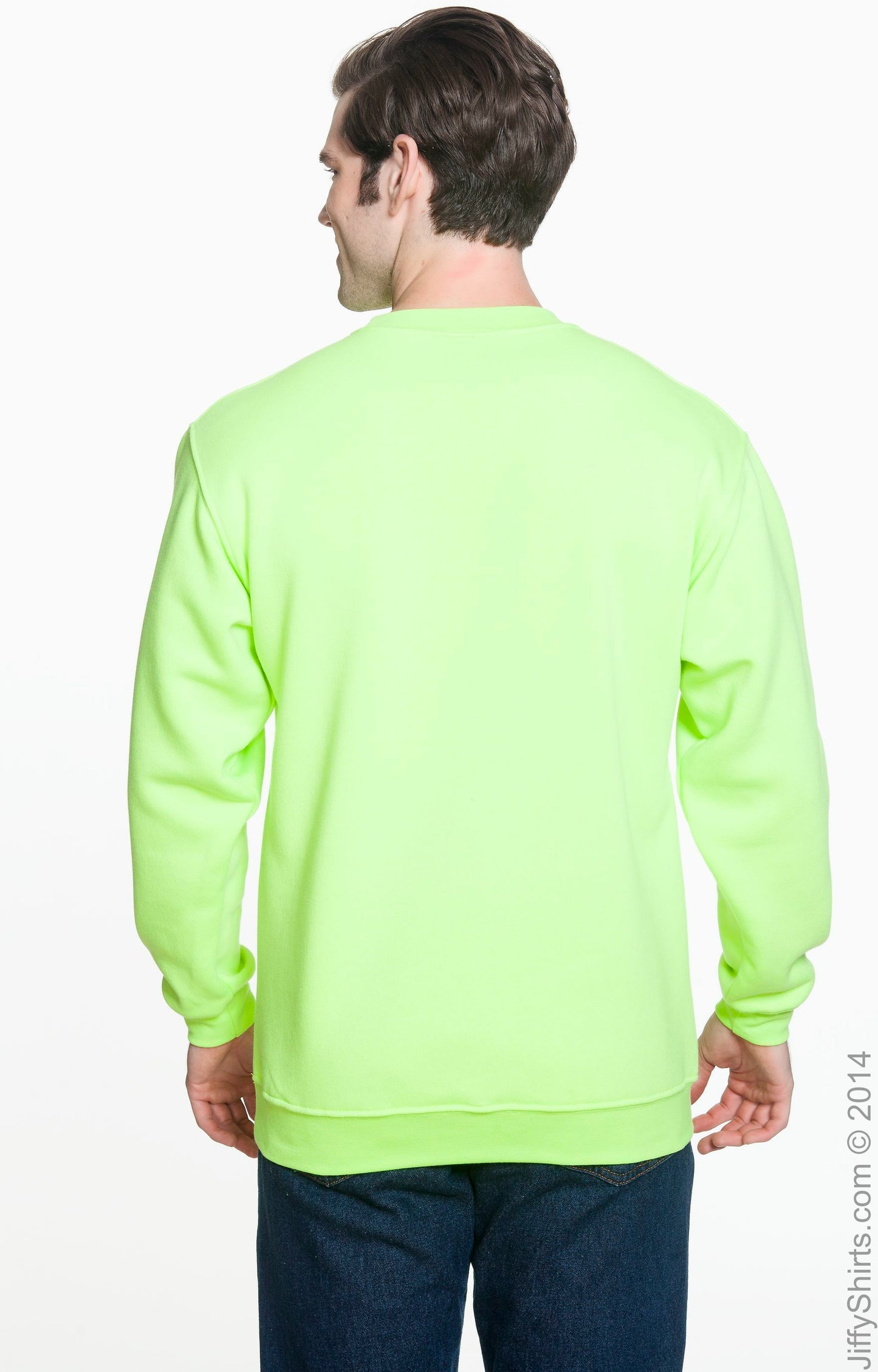 Unisex 80/20 Heavyweight Crewneck Sweatshirt - Lime Green