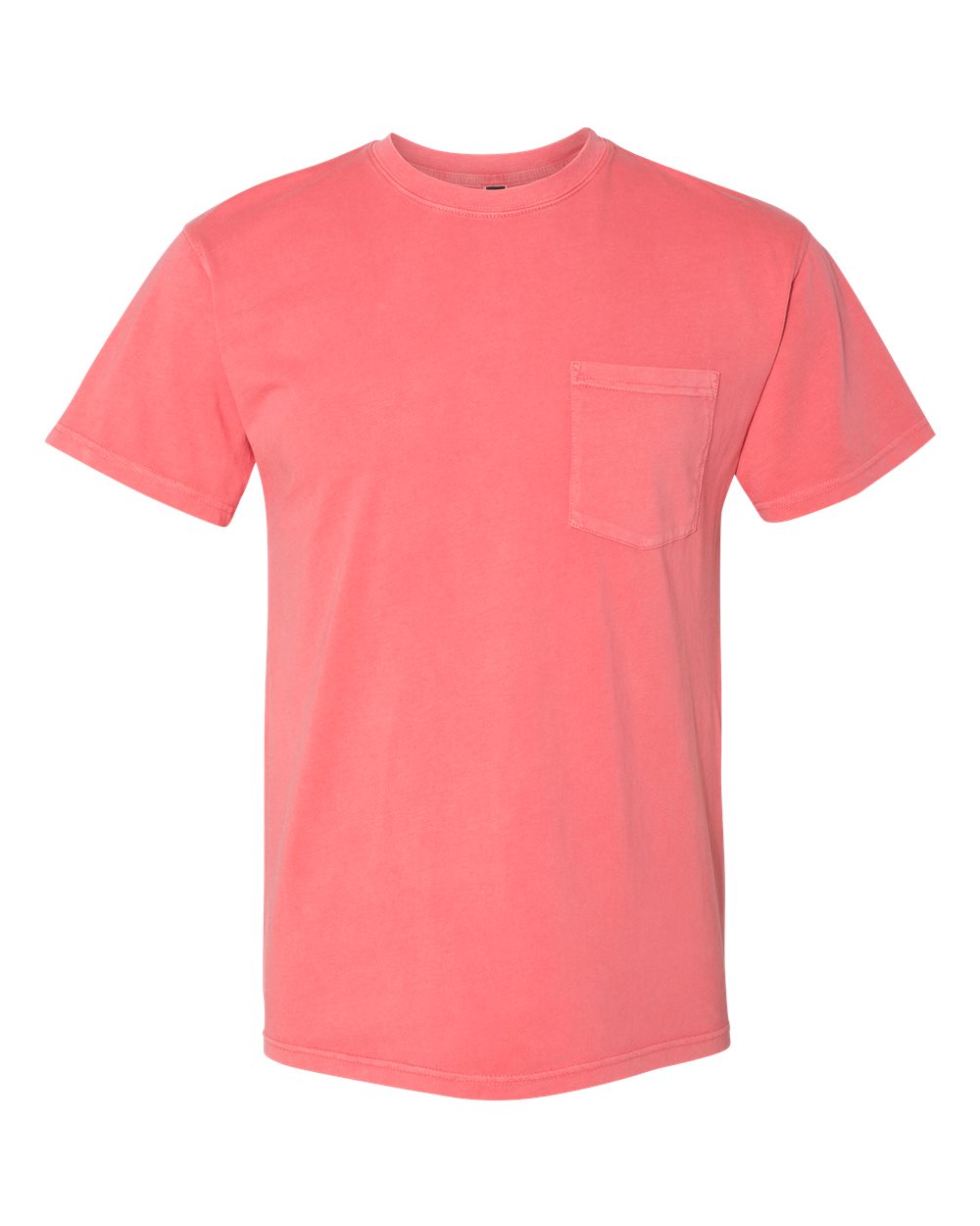 Unisex Inspired Dye Crew with Pocket - Guava