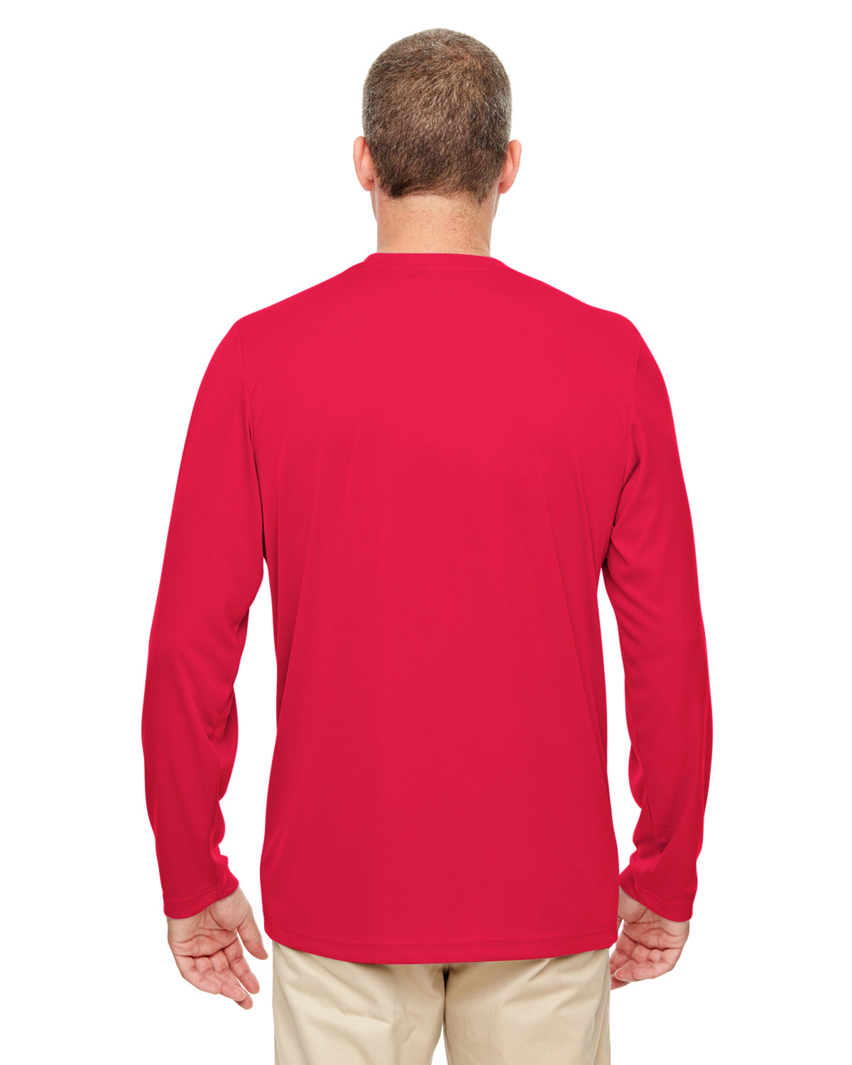 Men's Cool & Dry Performance Long-Sleeve Top - Red