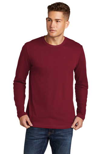 Men's Cotton Long-Sleeve Crew - Cardinal