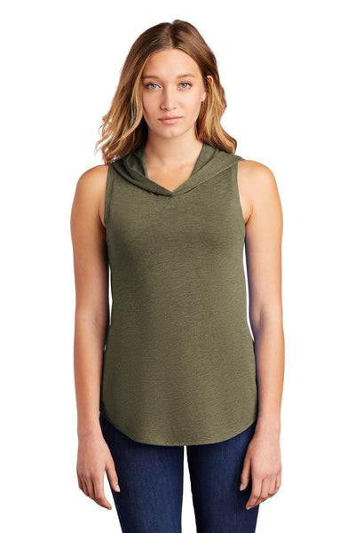 Women's Perfect Tri Sleeveless Hoodie - Miltry Green Frost