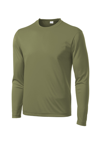 Unisex Long Sleeve PosiCharge Competitor Tee - Olive Drab Green