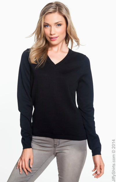 Women's V-Neck Sweater - Black