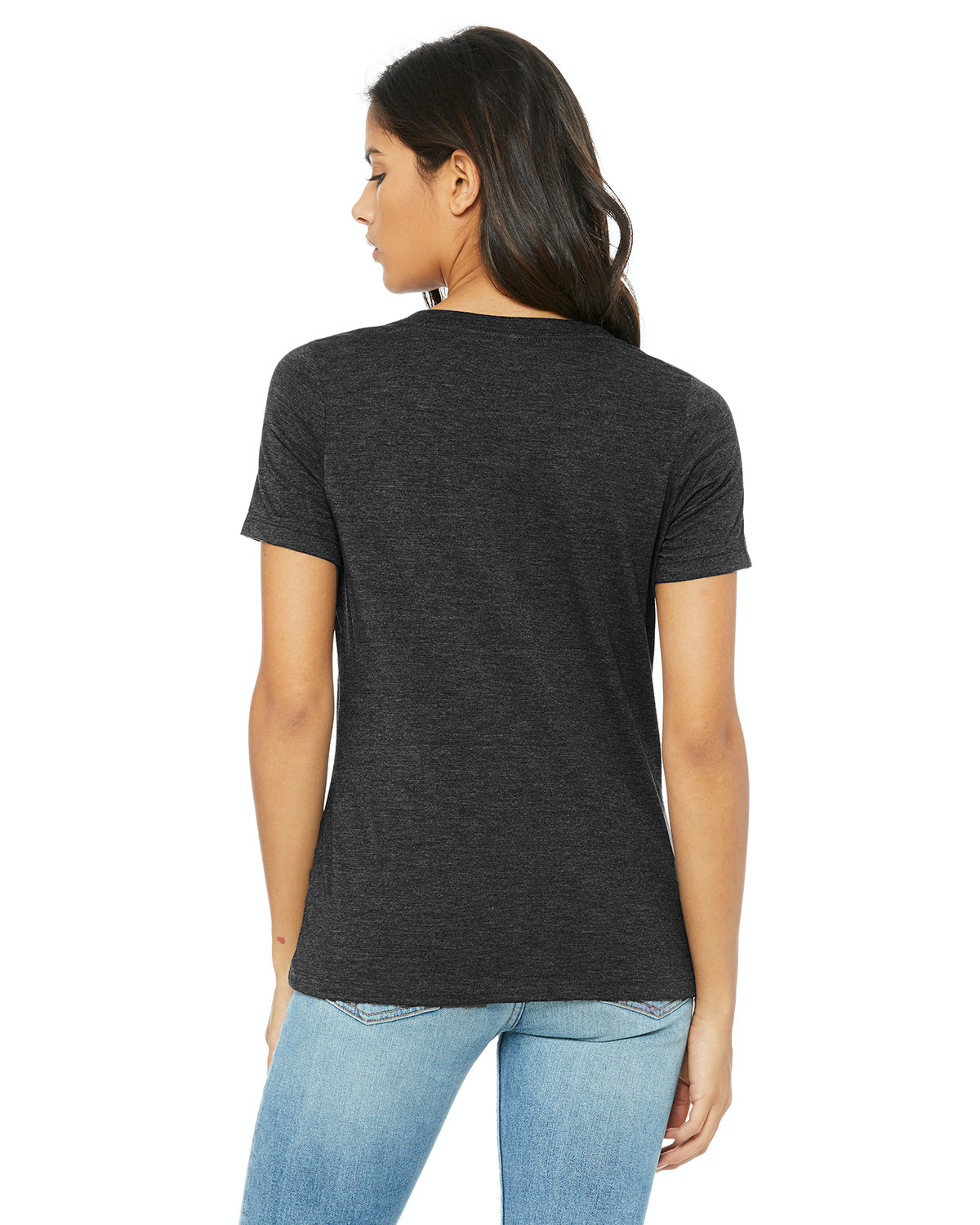 Women's Relaxed Jersey V-Neck T-Shirt - Heather Dark Gray