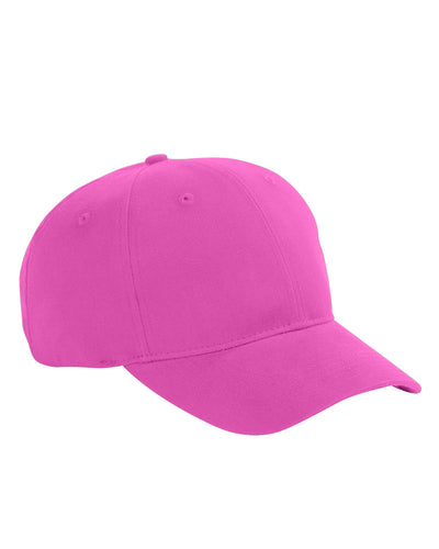 6-Panel Brushed Twill Structured Cap - RASPBERRY