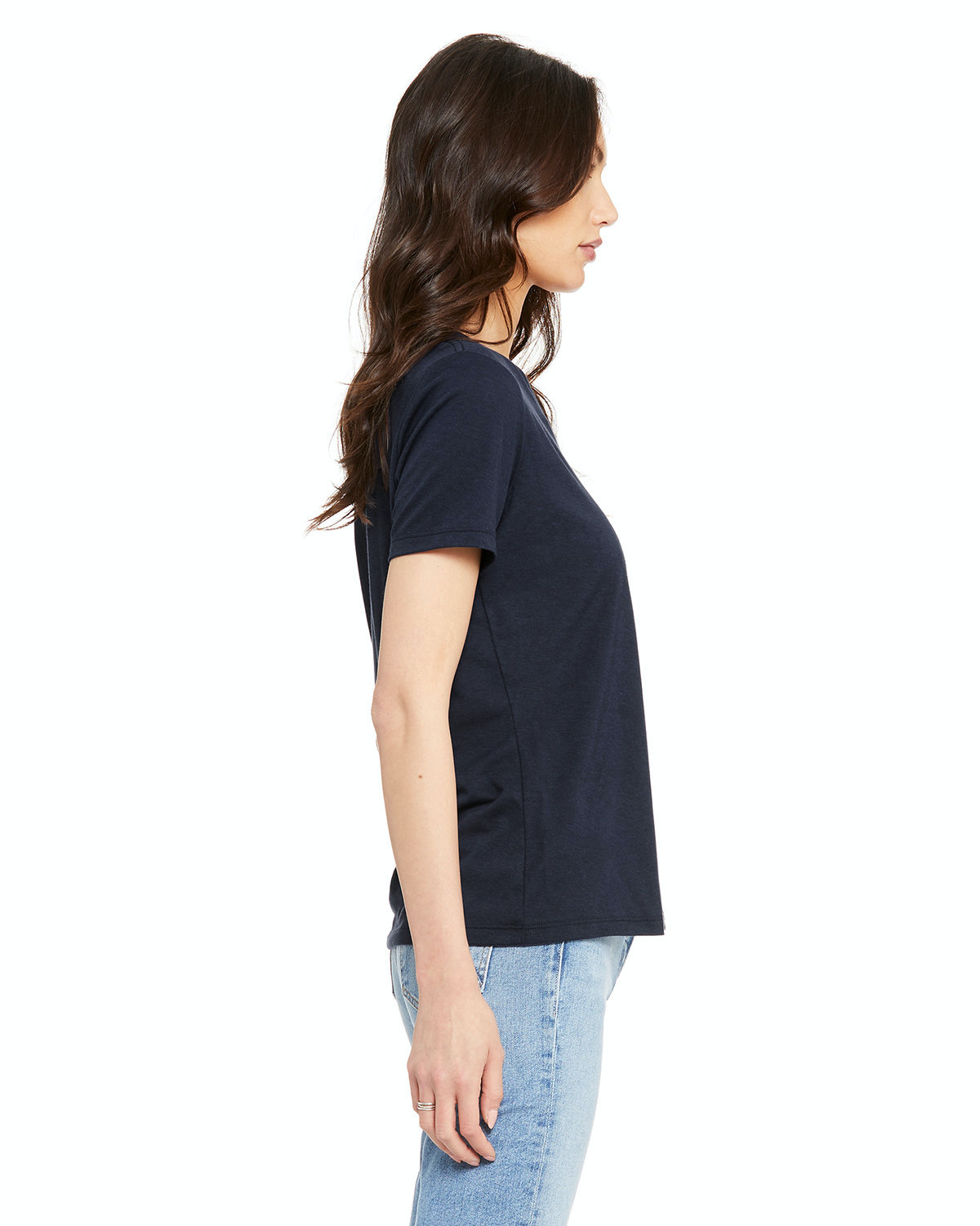 Women's Relaxed Jersey V-Neck T-Shirt - Solid Navy Triblend