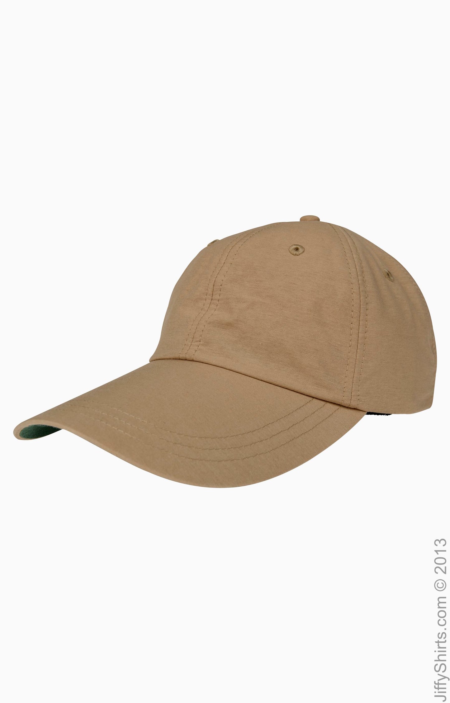 6-Panel UV Low-Profile Cap with Elongated Bill - Khaki