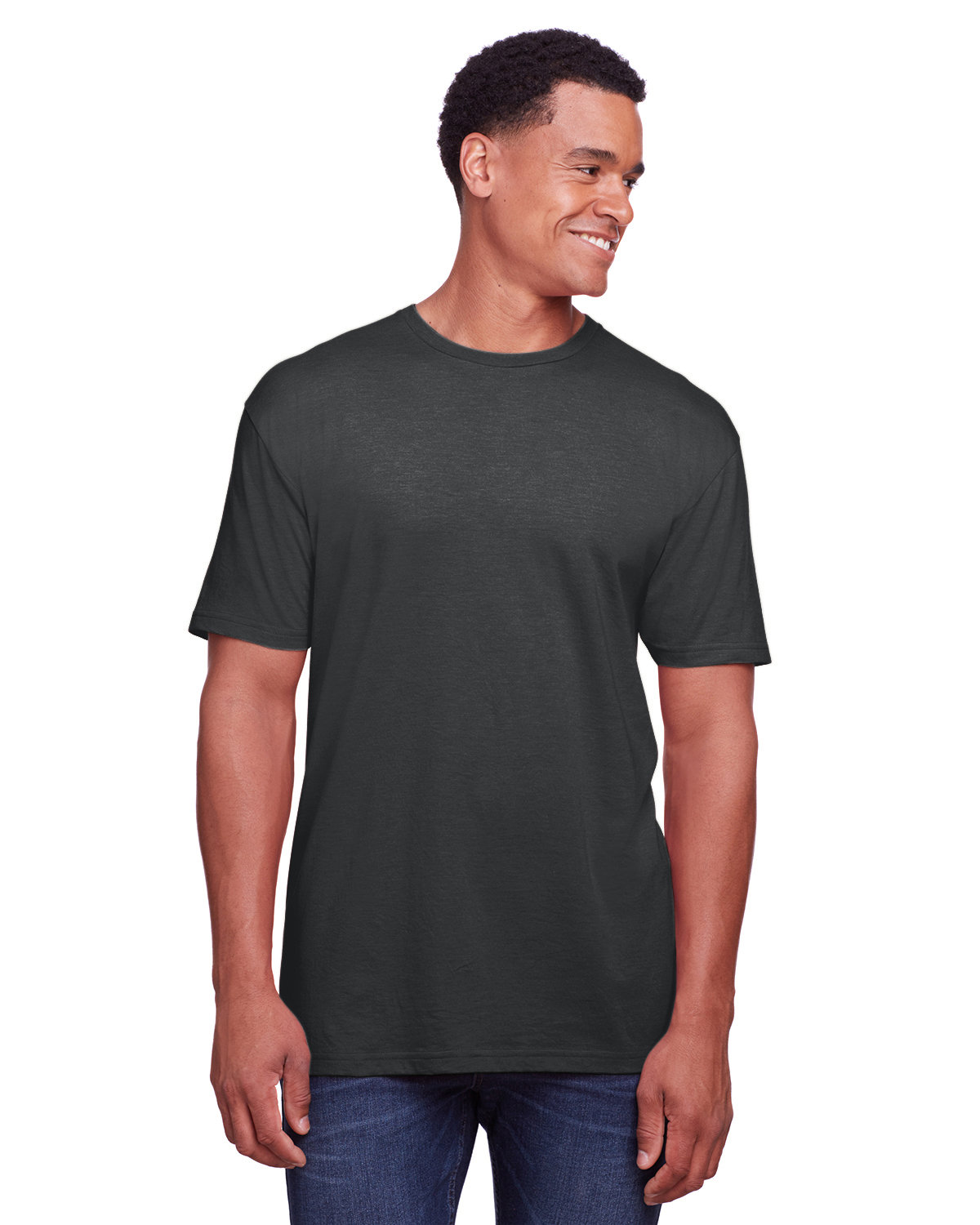 Unisex Softstyle CVC T-Shirt - Pitch Black Mist