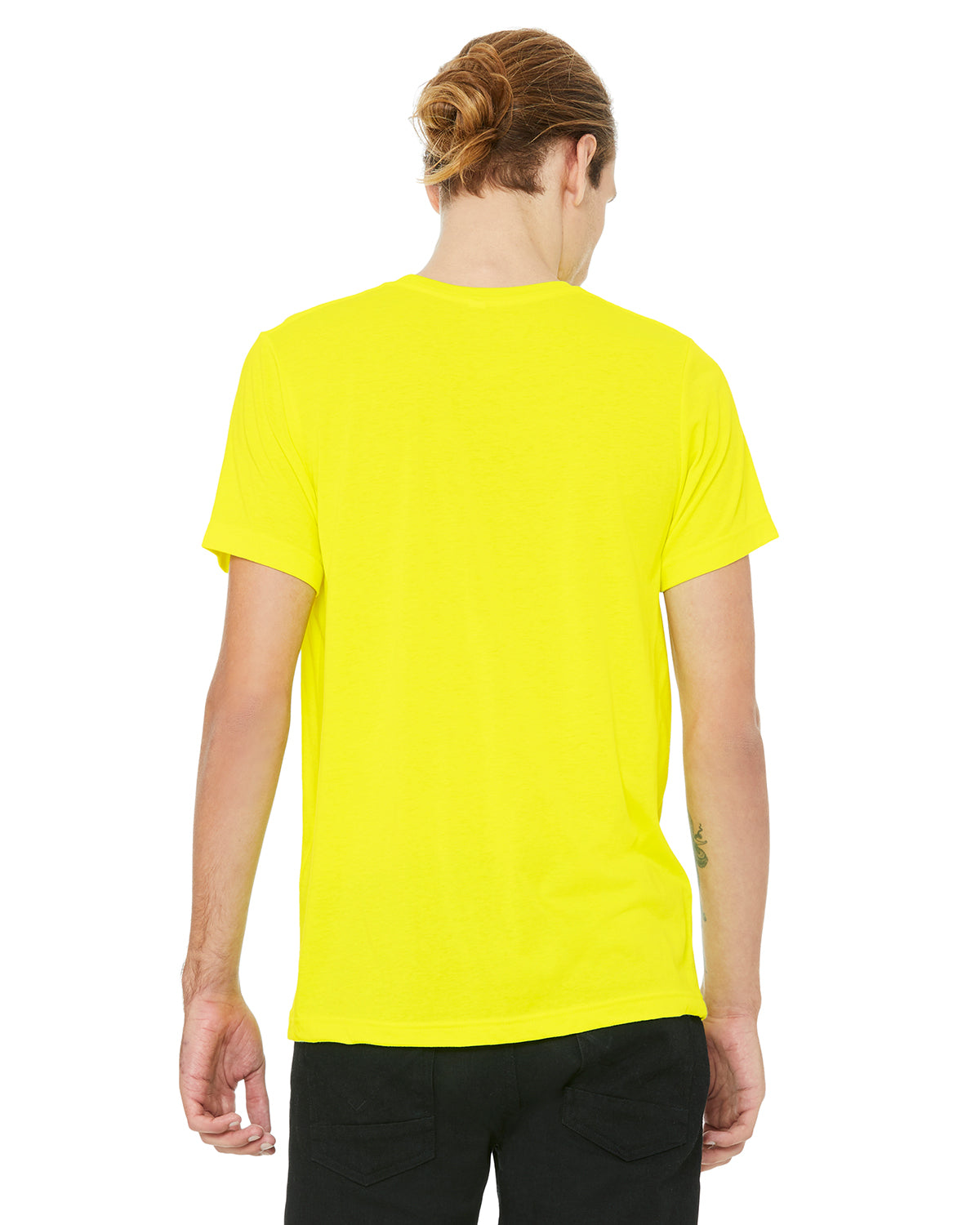 Unisex Poly-Cotton Short-Sleeve T-Shirt - Neon Yellow