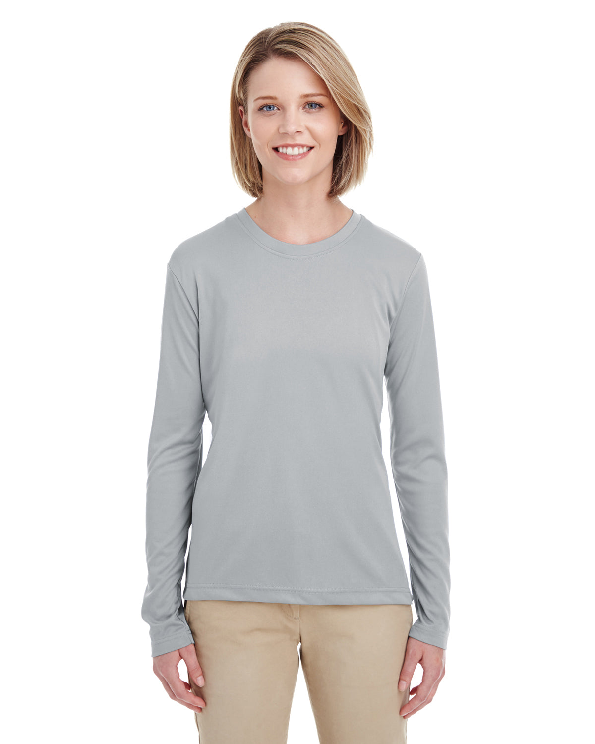 Women's Cool & Dry Performance Long-Sleeve Top - Gray