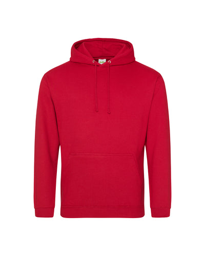 Unisex 80/20 Midweight College Hoodie - Fire Red