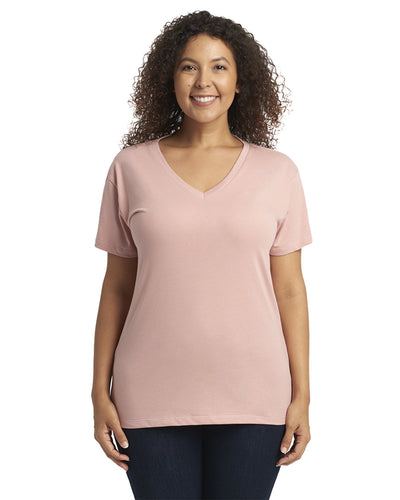 Women's Relaxed V-Neck T-Shirt - Desert Pink