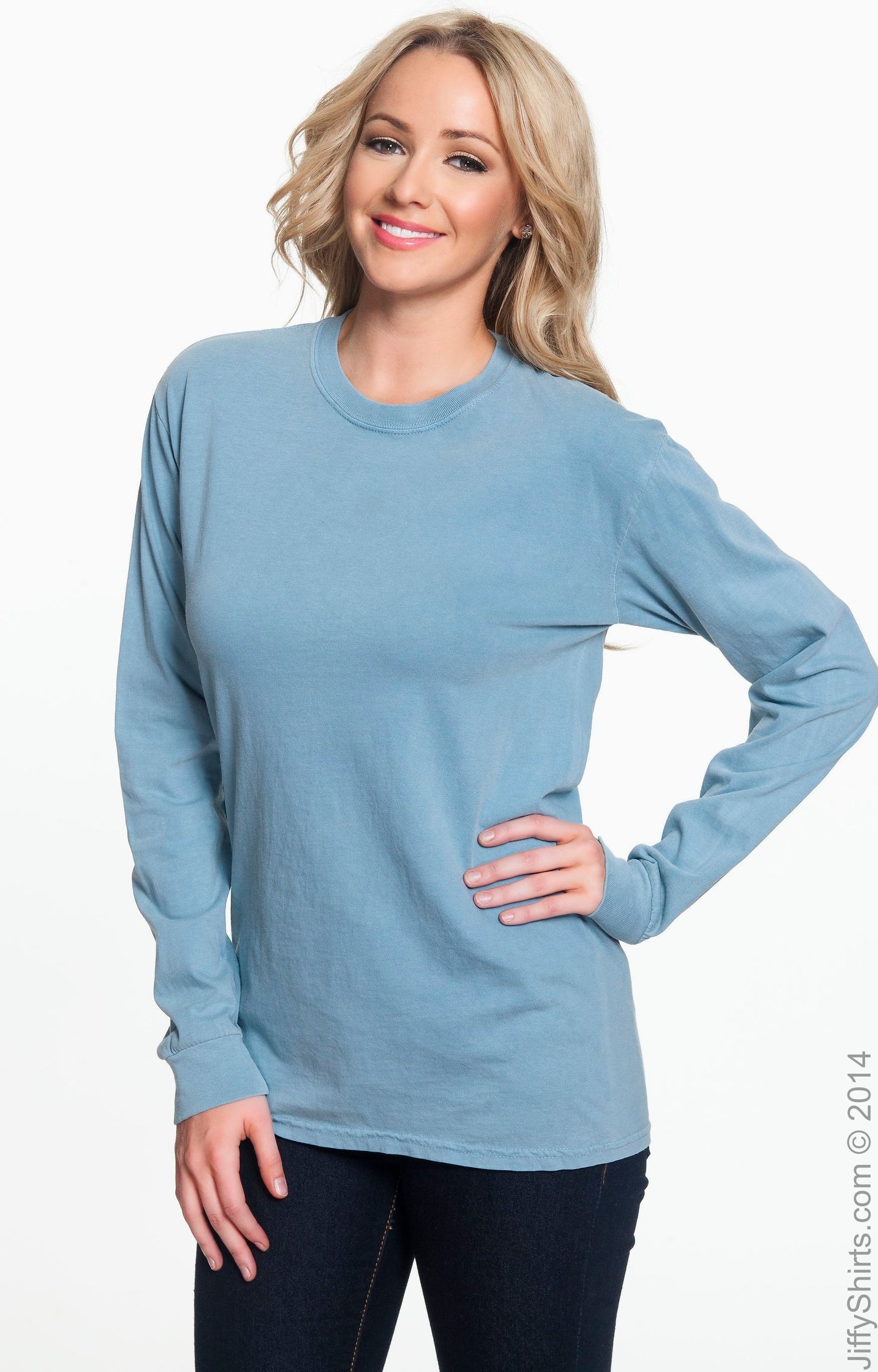 Unisex Heavyweight RS Long-Sleeve T-Shirt - Ice Blue
